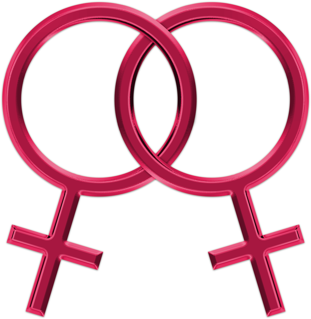 Lesbian Symbol Interlocking Female Signs PNG Image