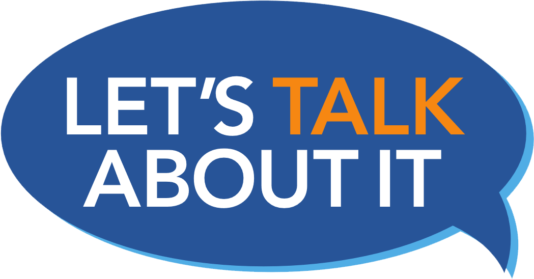 Lets Talk About It Speech Bubble PNG Image