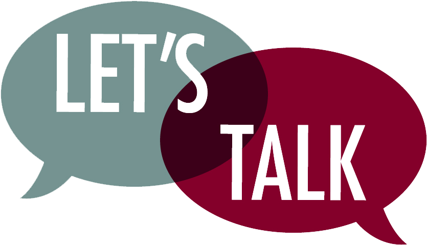 Lets Talk Dialogue Bubbles PNG Image