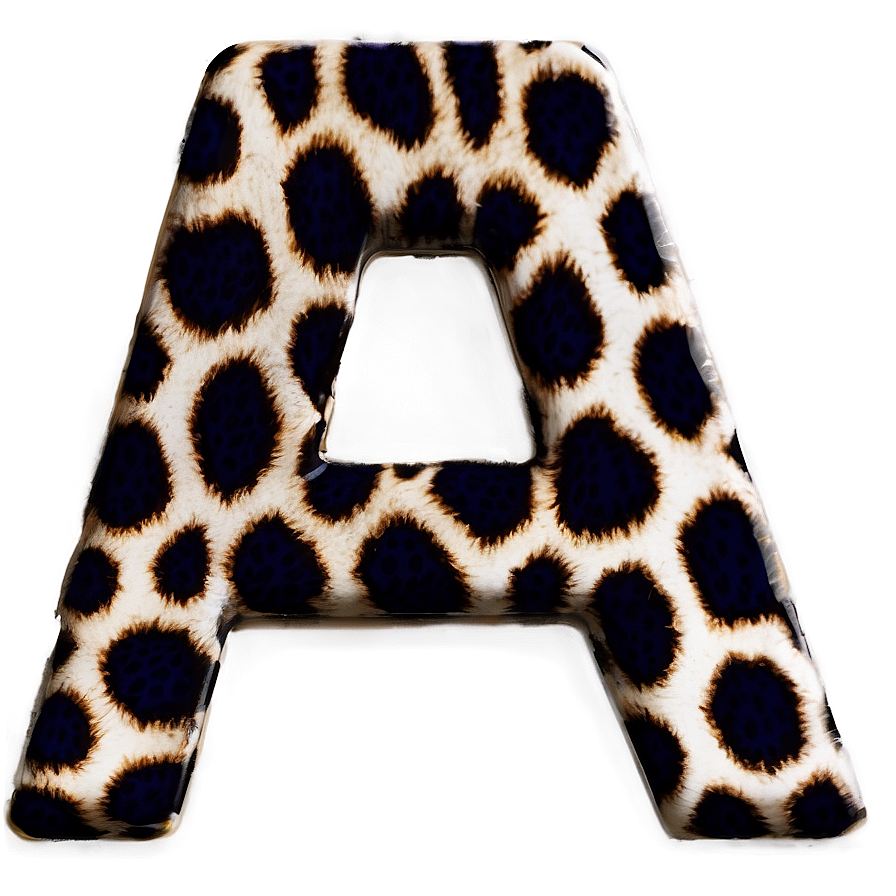 Letter A In Animal Print Png 12 PNG Image