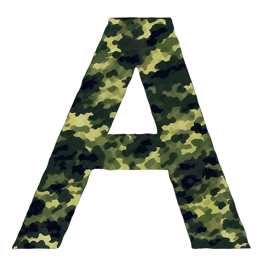 Letter A In Camouflage Style Png Whp37 PNG Image