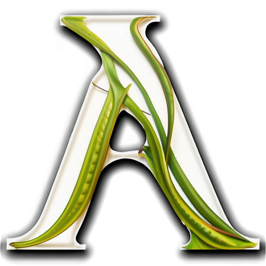 Letter A With Leaves Png 06112024 PNG Image