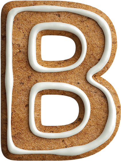 Letter B Cookie Design PNG Image