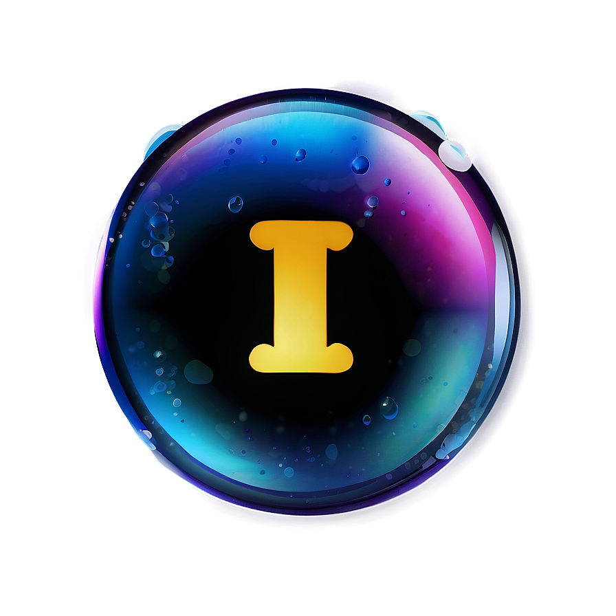 Letter I In Bubble Style Png Rqu20 PNG Image