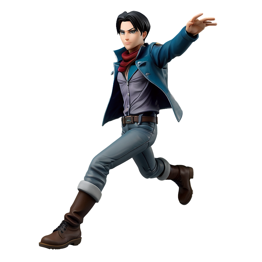 Levi Ackerman Action Pose Png Kmr32 PNG Image