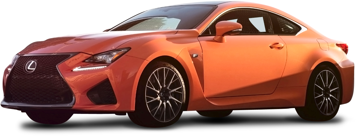 Lexus R C F Sport Orange Side View PNG Image