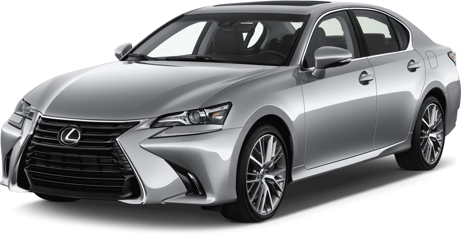 Lexus Sedan Silver Profile View PNG Image