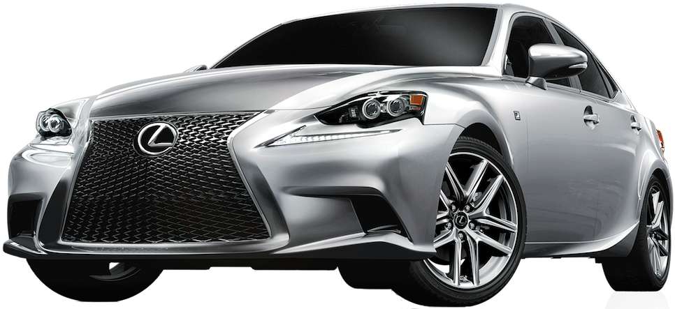 Lexus Silver Sedan Profile View PNG Image