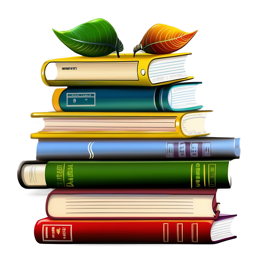 Library Books Stack Png 05252024 PNG Image