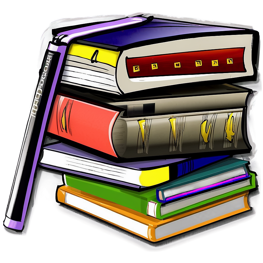 Library Books Stack Png Dmc74 PNG Image