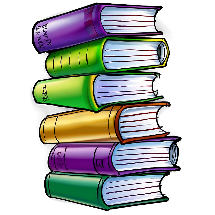 Library Books Stack Png Gnv23 PNG Image