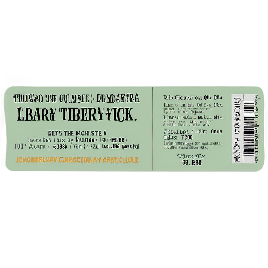 Library Fundraiser Raffle Ticket Png Ekr81 PNG Image