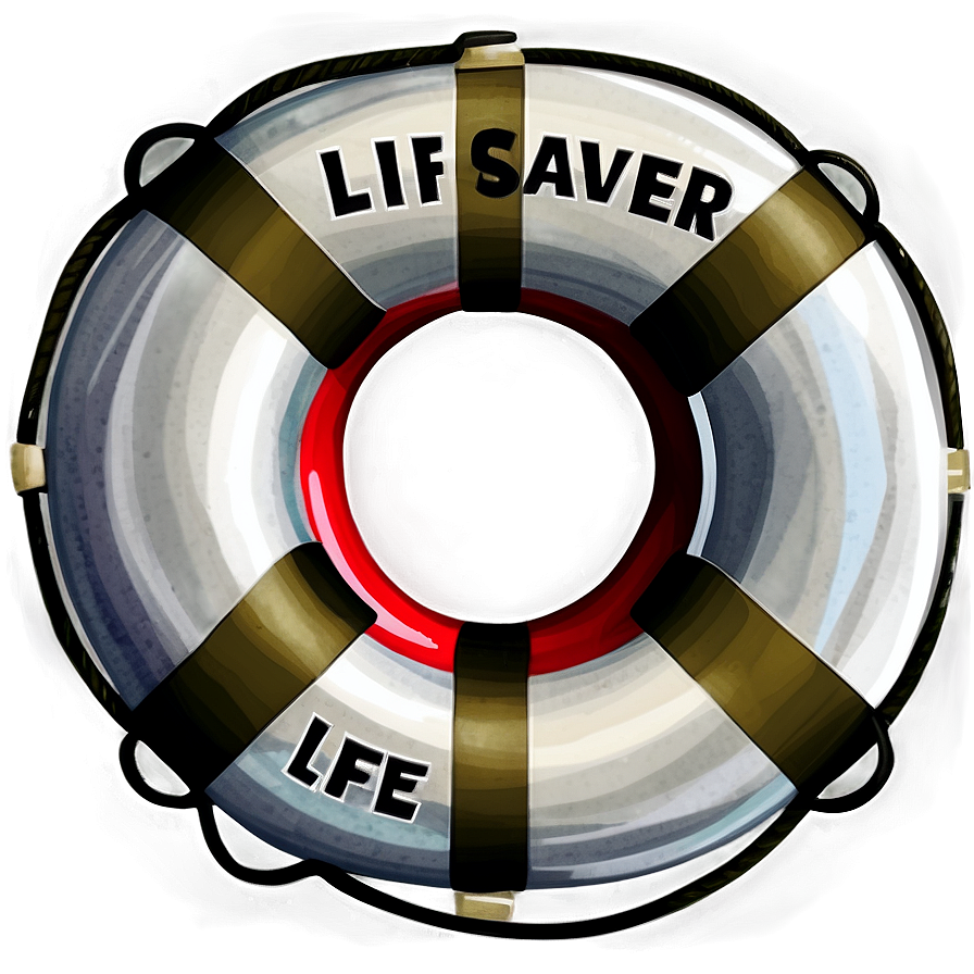 Life Saver Watercolor Png Vve56 PNG Image