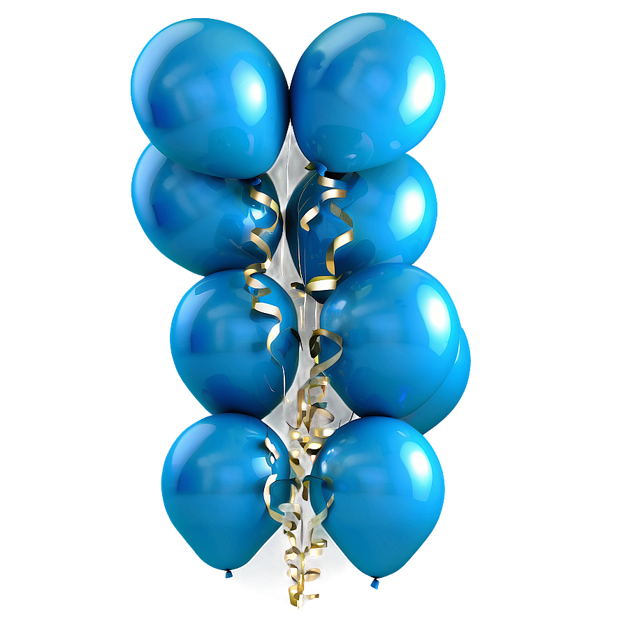 Light Blue Balloons Png Kbj PNG Image