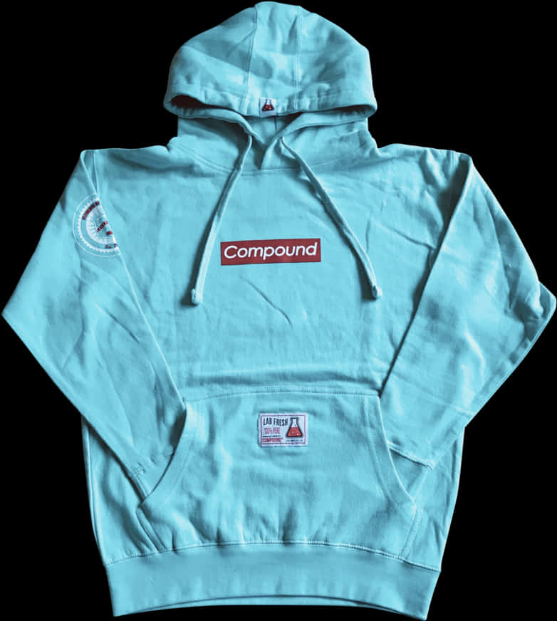 Light Blue Compound Hoodie PNG Image