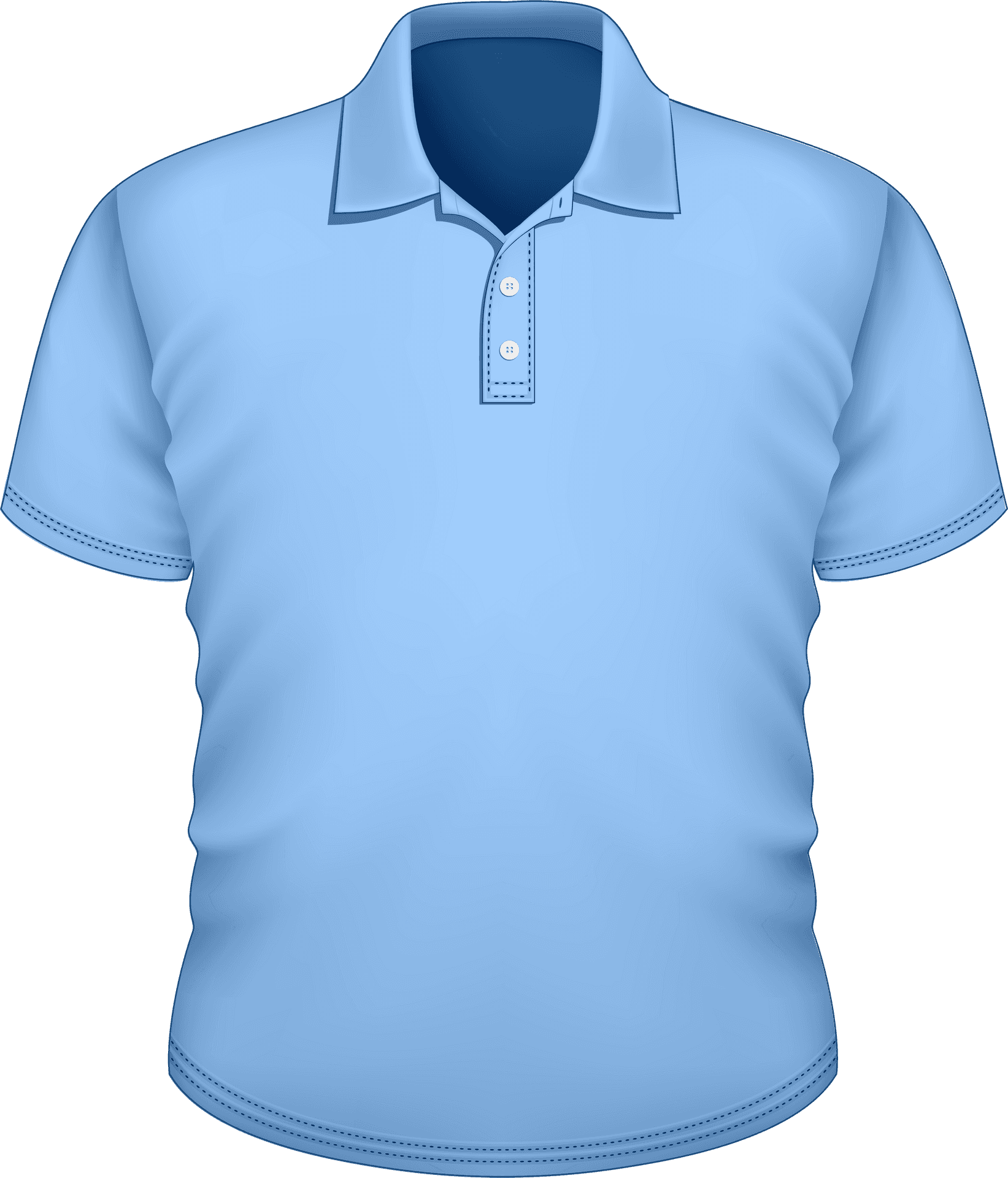 Light Blue Polo Shirt Mockup PNG Image