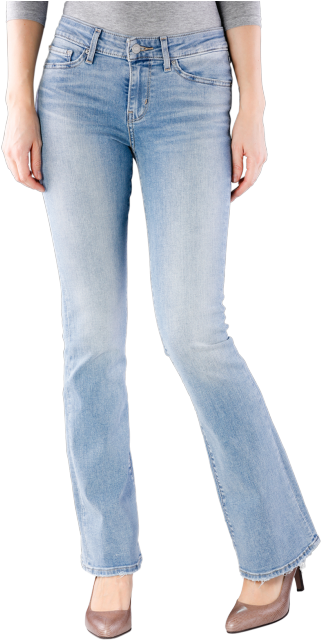 Light Blue Womens Jeanswith Heels PNG Image