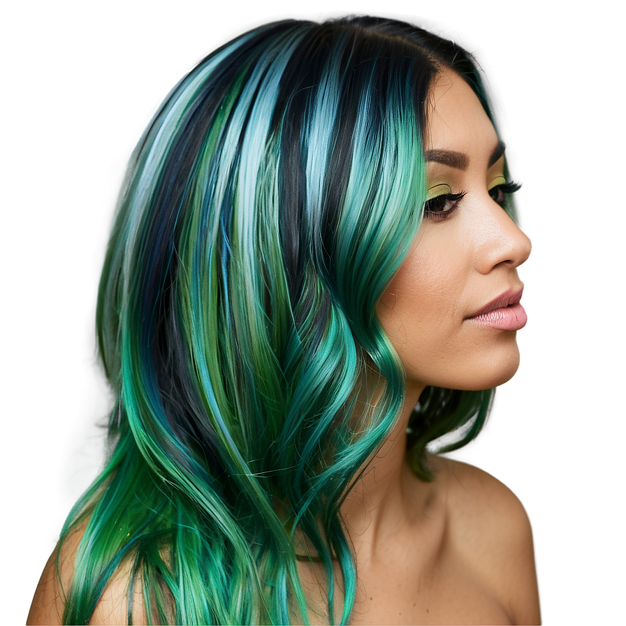 Light Green Hair Highlights Png Mtv PNG Image