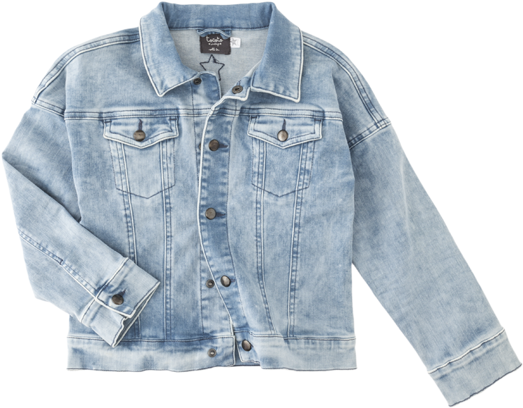 Light Wash Denim Jacket PNG Image