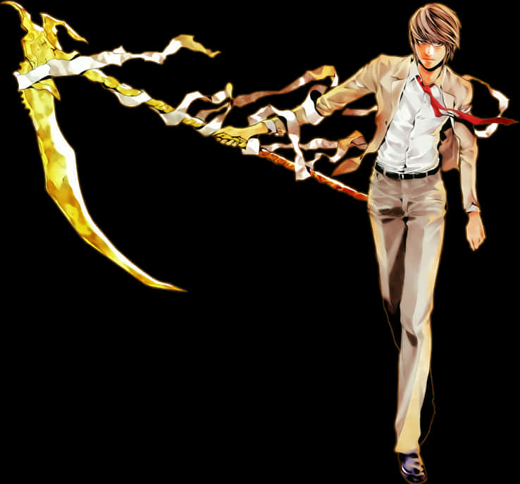 Light Yagami Death Note Power PNG Image