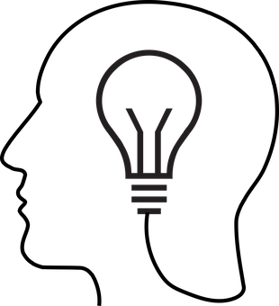 Lightbulb Icon Dark Background PNG Image