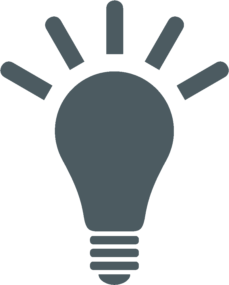 Lightbulb Idea Icon PNG Image