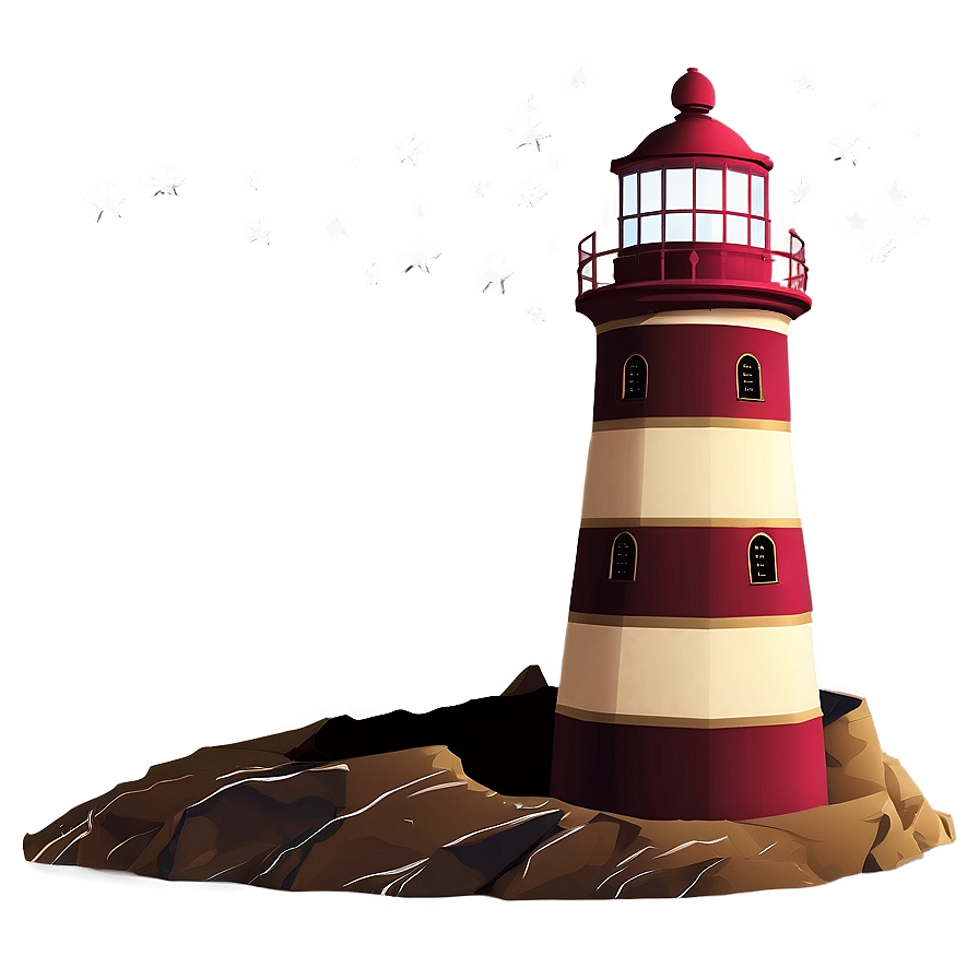 Lighthouse And Stars Png 76 PNG Image