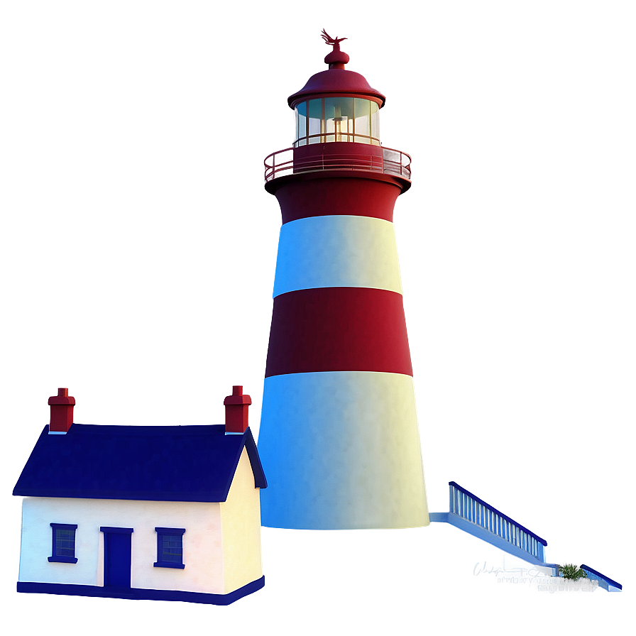 Lighthouse At Dawn Png Lhk PNG Image