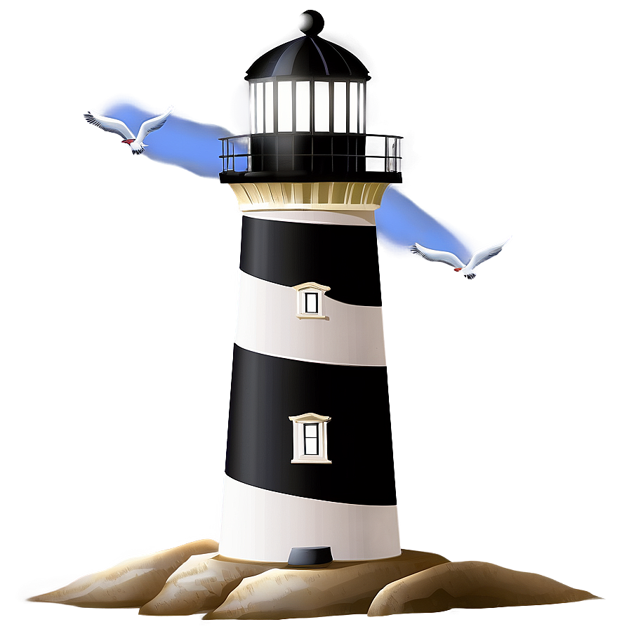 Lighthouse By The Sea Png Xoo PNG Image