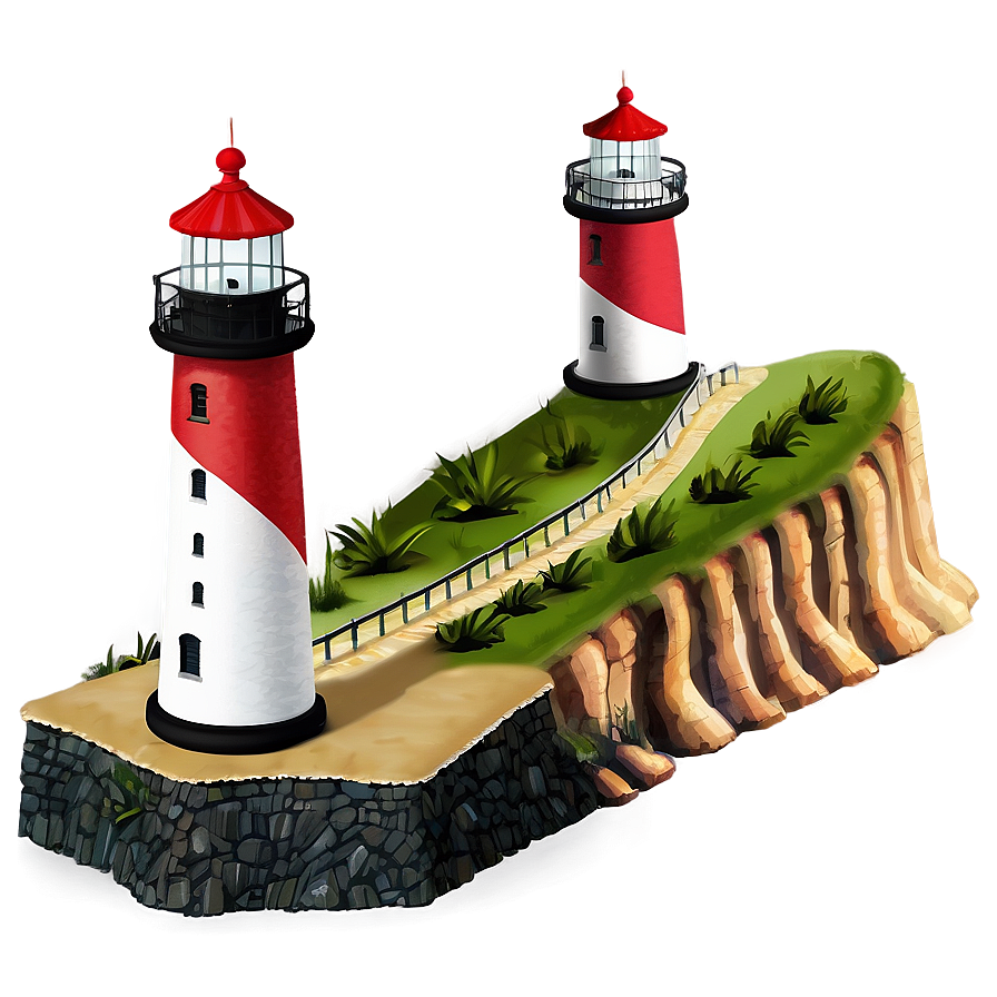 Lighthouse On Cliff Png 05242024 PNG Image