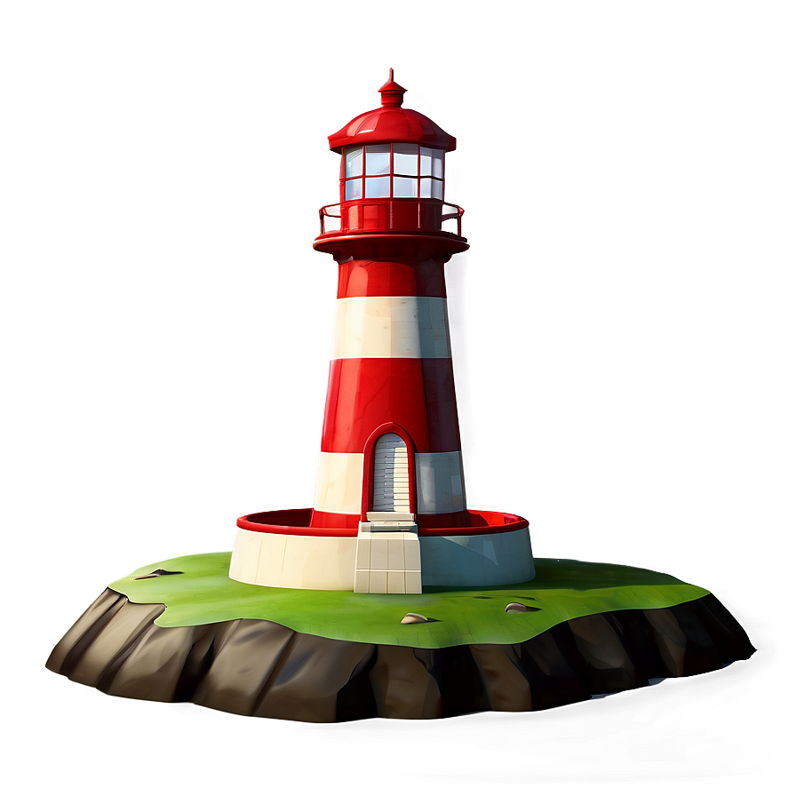 Lighthouse On Island Png 05242024 PNG Image