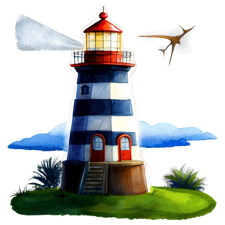 Lighthouse Watercolor Png 05242024 PNG Image