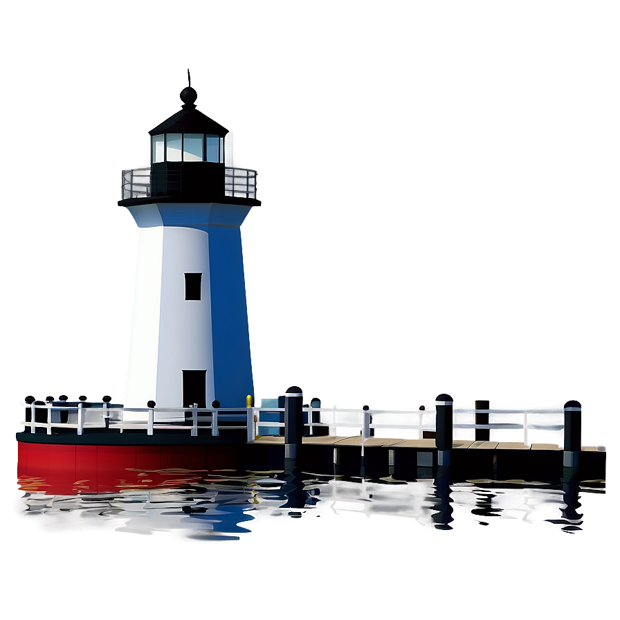 Lighthouse With Dock Png Fyw39 PNG Image