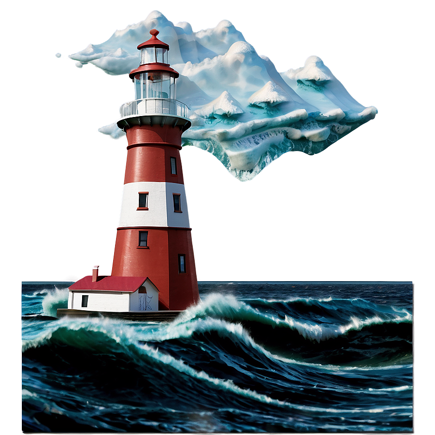 Lighthouse With Waves Png 05242024 PNG Image