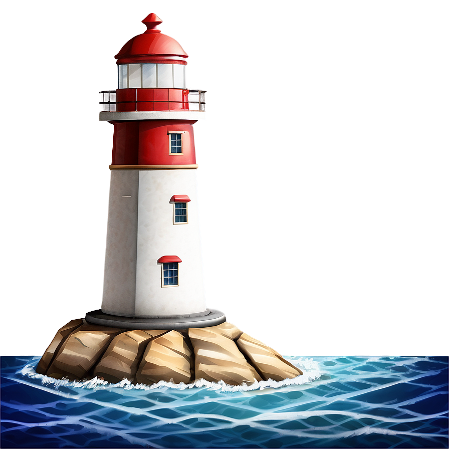 Lighthouse With Waves Png Wfd PNG Image