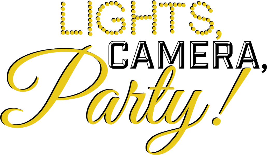 Lights Camera Party Event Graphic PNG Image