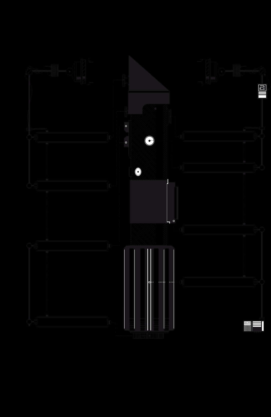 Lightsaber Blueprint Style Artwork PNG Image