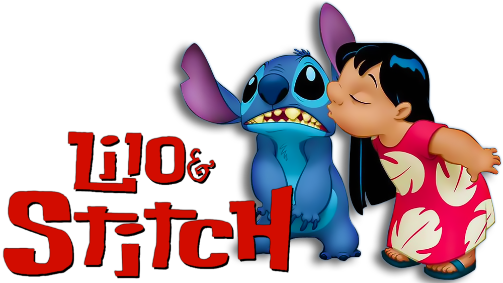 Liloand Stitch Friendly Kiss PNG Image