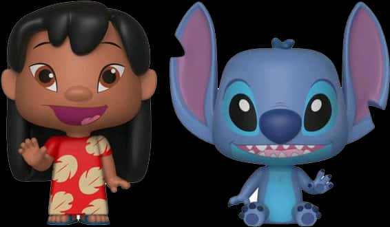 Liloand Stitch Toy Figures PNG Image