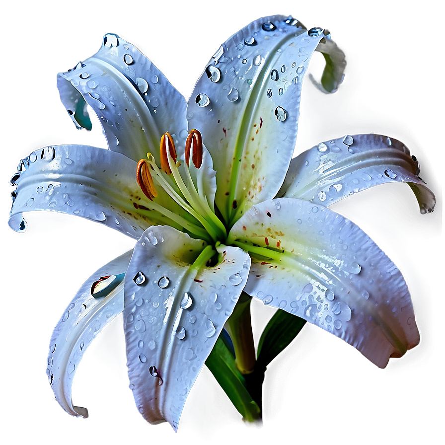 Lily Flower In Rain Png 77 PNG Image