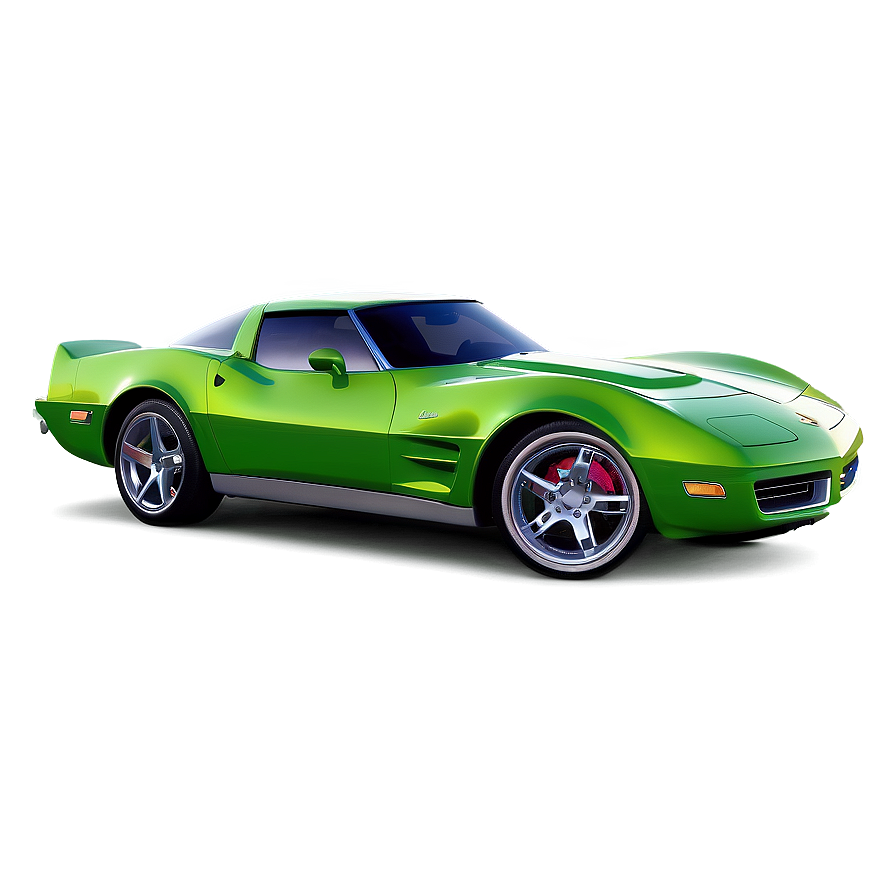 Lime Green Corvette Png 06252024 PNG Image