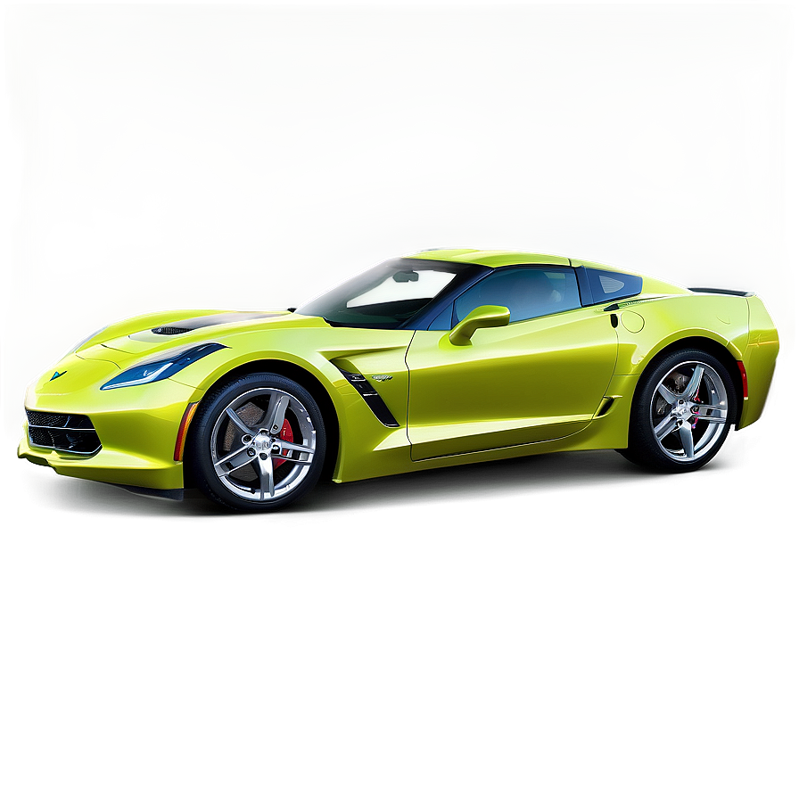 Lime Green Corvette Png 06252024 PNG Image