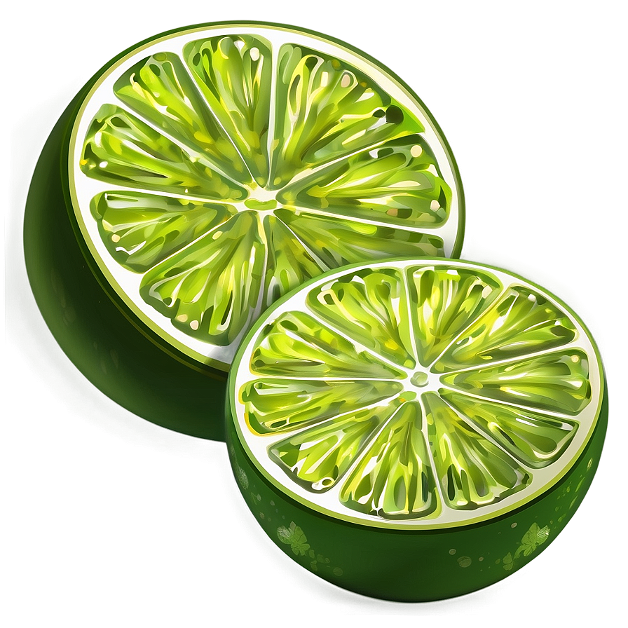 Lime Slice Art Png Olk PNG Image