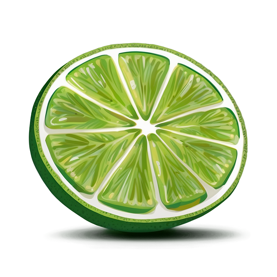 Lime Slice Illustration Png Ajh6 PNG Image