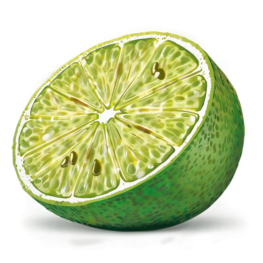 Lime Slice Side View Png Bru PNG Image