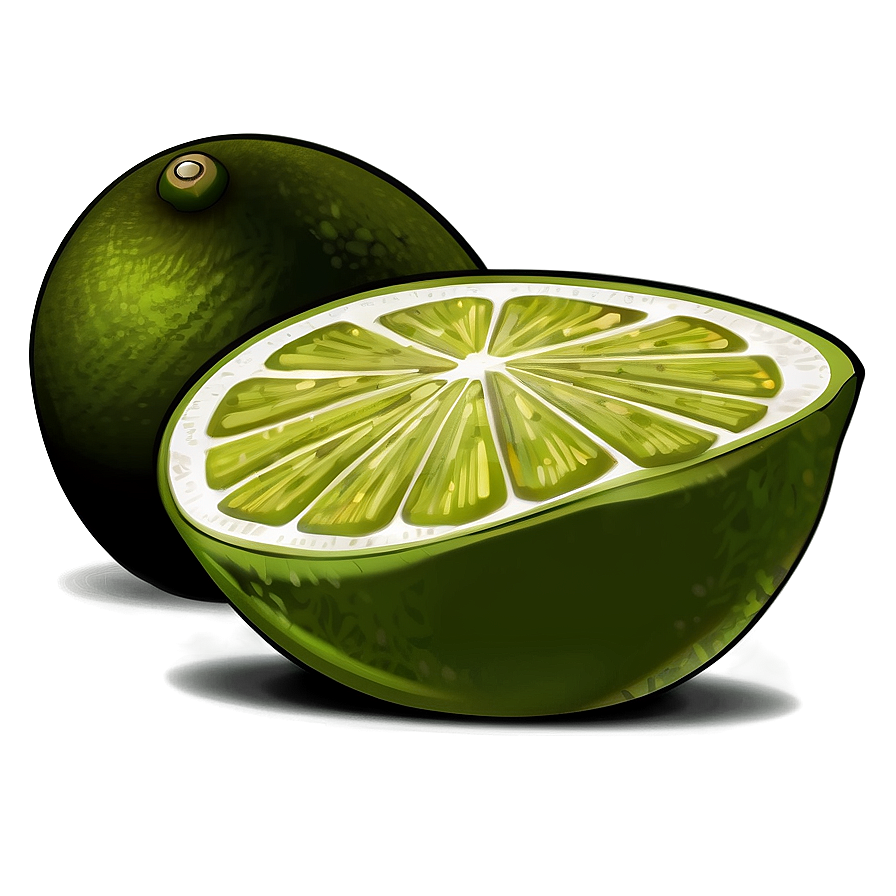 Lime Slice Vector Png Ysh54 PNG Image