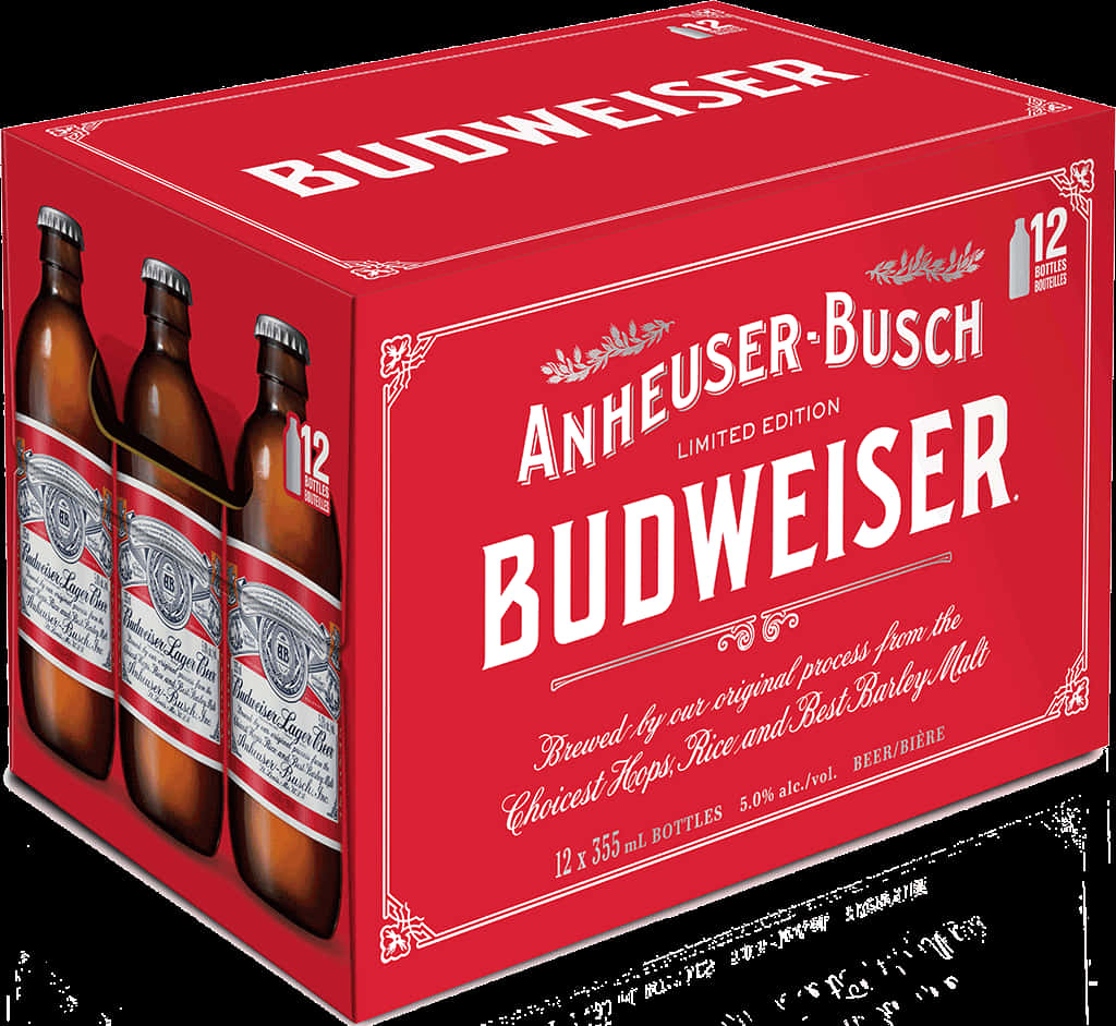 Limited Edition Budweiser Beer Pack PNG Image