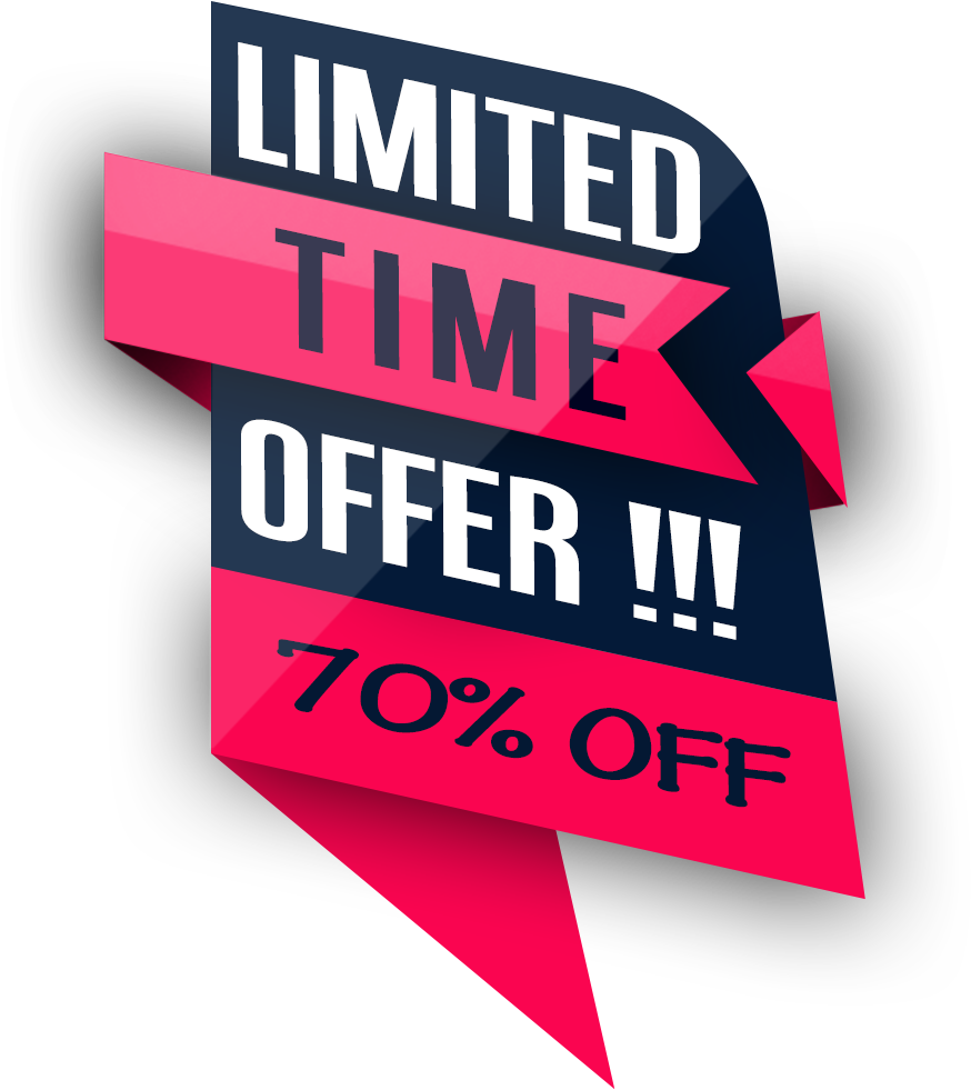 Limited Time70 Percent Discount Offer PNG Image