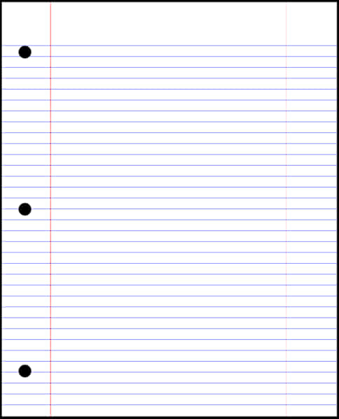 Lined Notebook Paper PNG Image