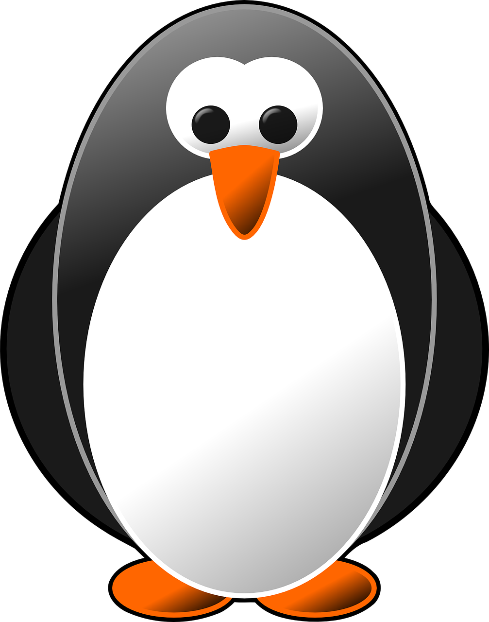 Linux Mascot Cartoon Penguin PNG Image